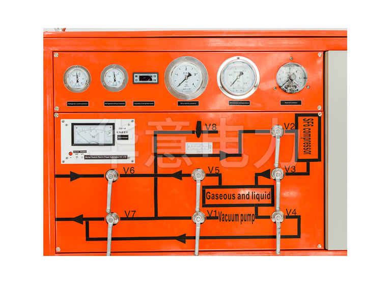 HYLH-V SF6 氣體回收裝置正面儀表